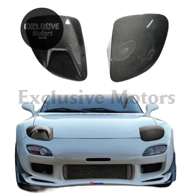Mazda RX-7 FD3S Carbon Fiber Headlight Covers (1992-2002)