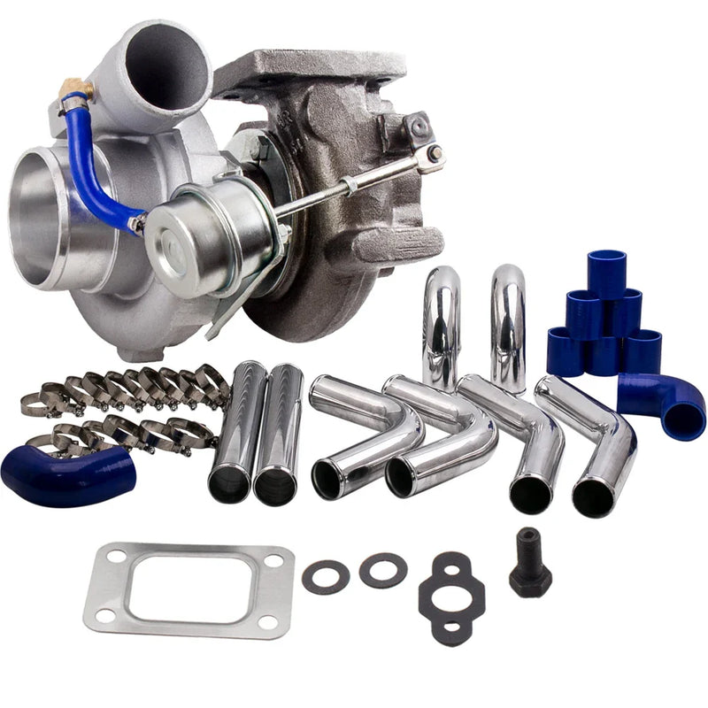 Turbo Kit Including GT2871 T25 Turbocharger & 18 inch 6061 aluminum Piping Pipe