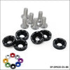 D1 Spec 6Pcs/Set M8 Hex Fasteners Fender Washer Bumper Engine Concave Screws JDM