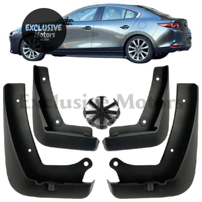 Mazda 3 (Mazda3 BP) 4-Door Sedan Mud Flaps (2019-2023)