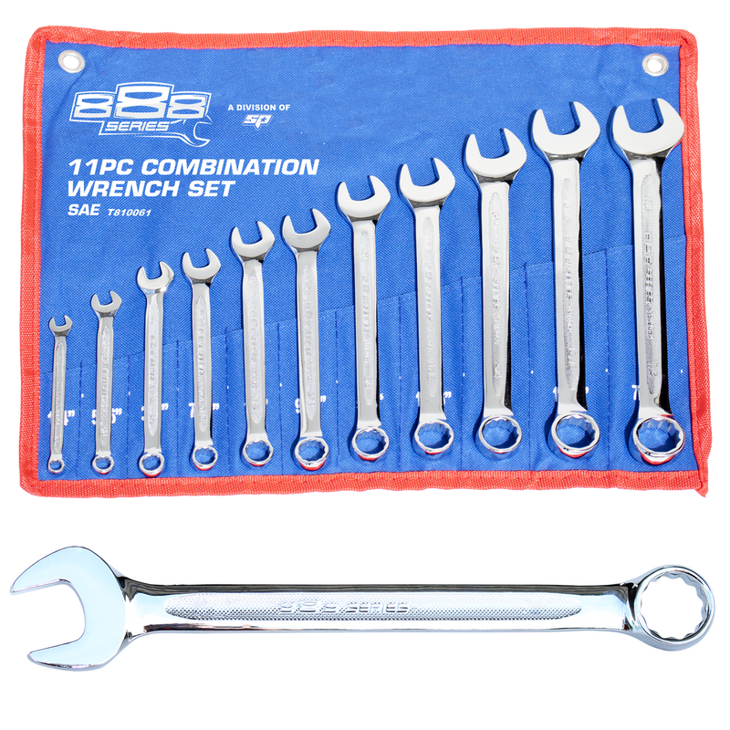 SP Tools Combination ROE Spanner Set - 888 Series - 15° Offset - SAE - 11pc