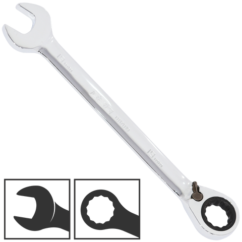SP Tools Gear Drive ROE Spanner - 888 Series - Metric - 15° Offset - Individual