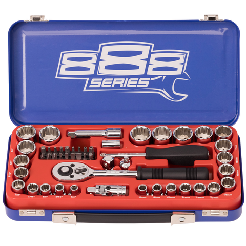 SP Tools 3/8" Drive - Socket Set - 888 Series - Metric/SAE - 12pt - 50pc