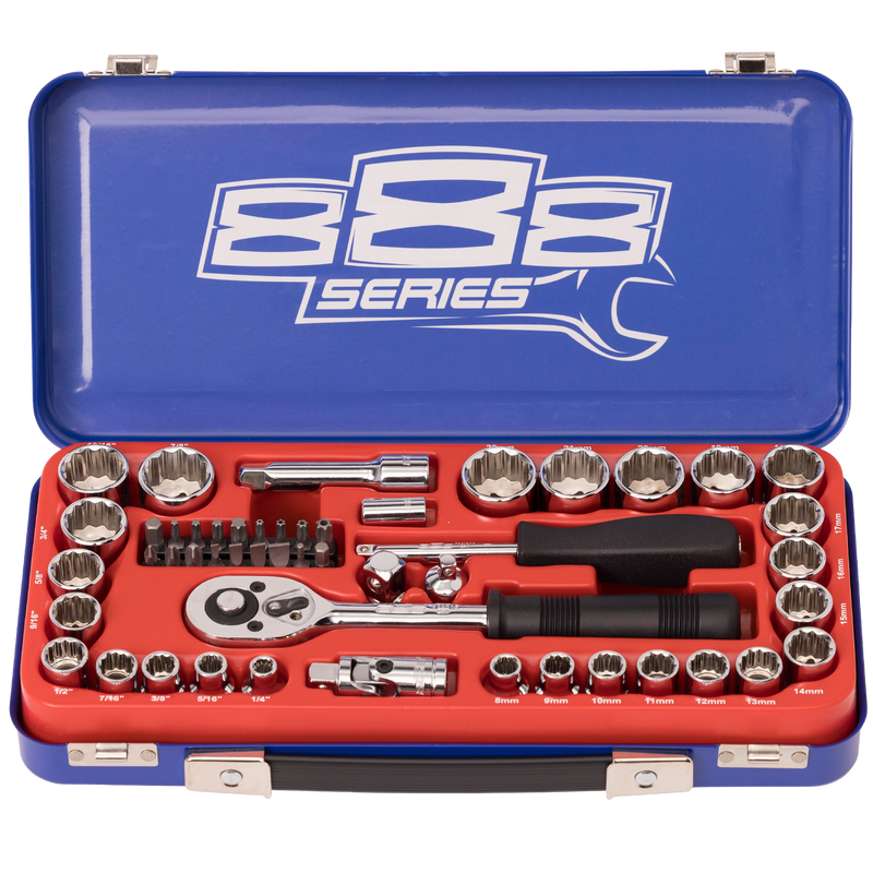 SP Tools 3/8" Drive - Socket Set - 888 Series - Metric/SAE - 12pt - 50pc