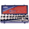 SP Tools 3/4" Drive Socket Set - 888 Series - Jumbo Sizes - Metric/SAE - 12pt - 26pc