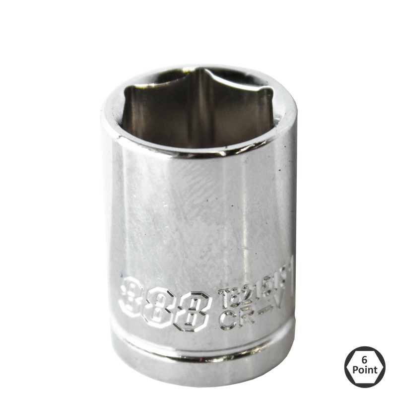 888 Tools by SP Tools Socket 1/4Dr 6Pt SAE 3/16" T821551