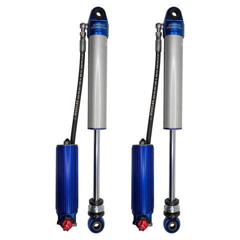 Superior Engineering Superior 3 Way Adjustable 2.5 Monotube Remote Reservoir Shock Kit 2 Inch (50mm) Lift Rear — To...