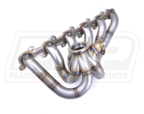Platinum Racing Products Nissan TB48 Stainless Steel Turbo Manifold — fits Nissan Patrol GU