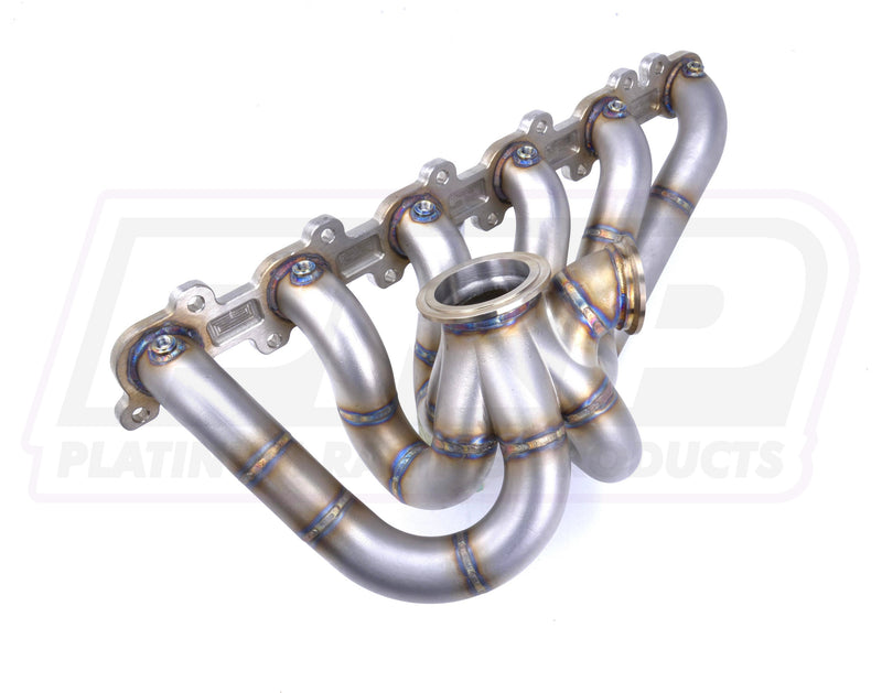 Platinum Racing Products Nissan TB48 Stainless Steel Turbo Manifold — fits Nissan Patrol GU