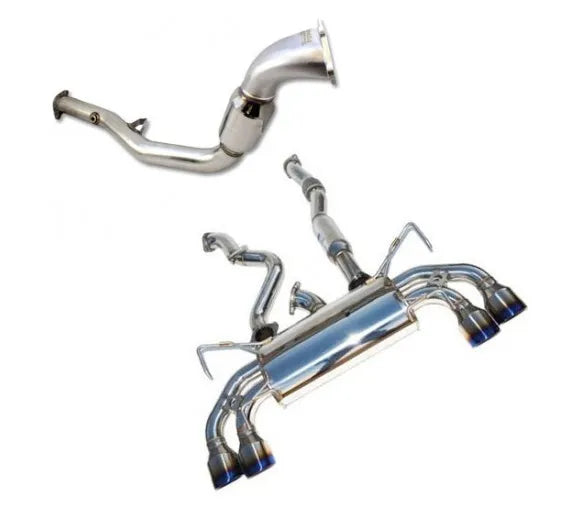 Invidia Q300 Turbo Back Exhaust - Ti Tips (STi 08-14/WRX 11-14 Hatch)