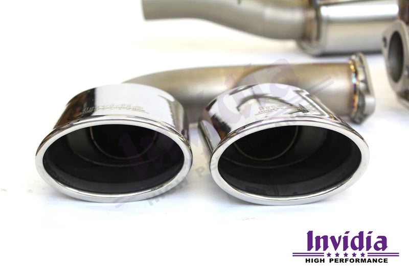 Invidia Q300 Non-Valved Turbo Back Exhaust with Oval SS Rolled Tips (Golf R 13-17)