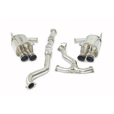 Invidia Q300 Turbo Back Exhaust w/Ti Straight Cut Tips (WRX VA 15-21) Auto — fits Subaru WRX
