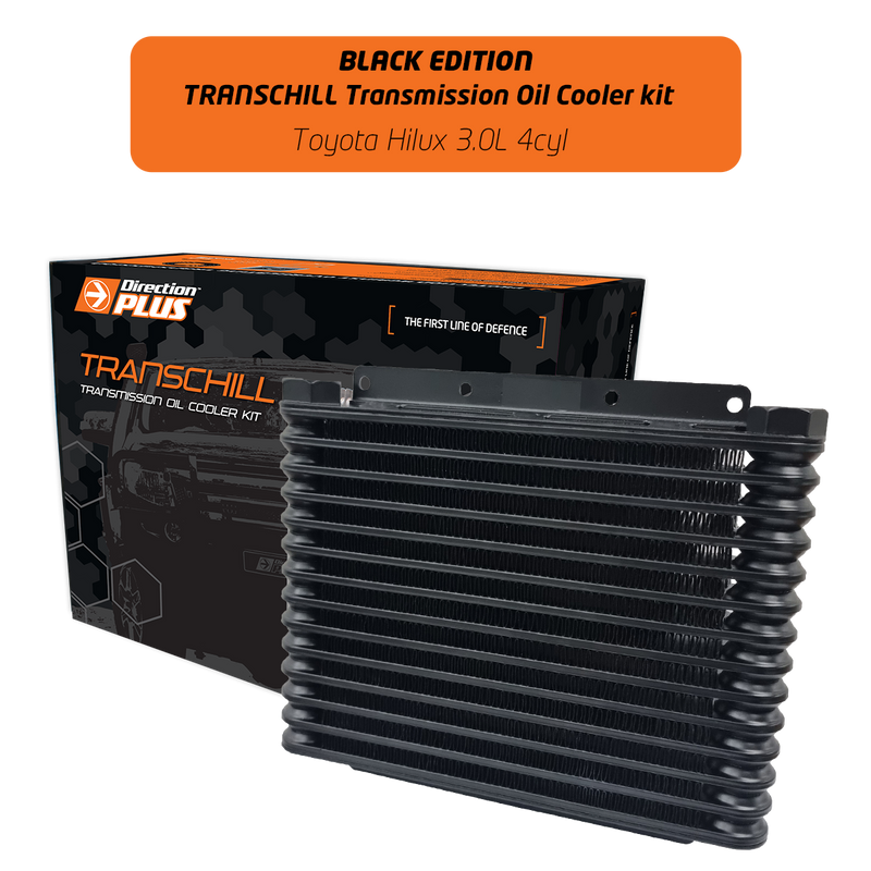 Direction Plus Transchill Artic Transmission Cooler Kit (Hilux 04-15) - Black — fits Toyota Hilux N140 N150 N160 N1...