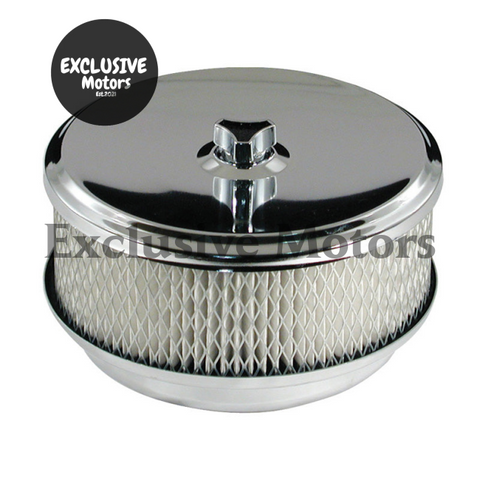 Holley Edelbrock 6-3/8" x 3" Chrome Air Cleaner (1957-1986)