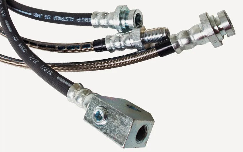 Tough Dog Brake Hose Kit Front - Rubber (Landcruiser 80 Series) w/ABS