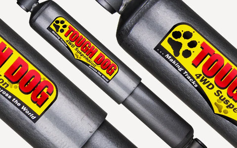 Tough Dog 2x 53mm Ralph Big Bore Front Shocks (Patrol GQ/GU) — fits Nissan Patrol GQ