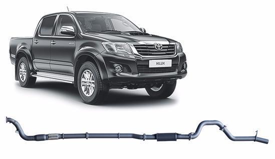 RedBack Exhausts RXD Turbo Back Exhaust System - Catted w/Resonator (Hilux 05-15)