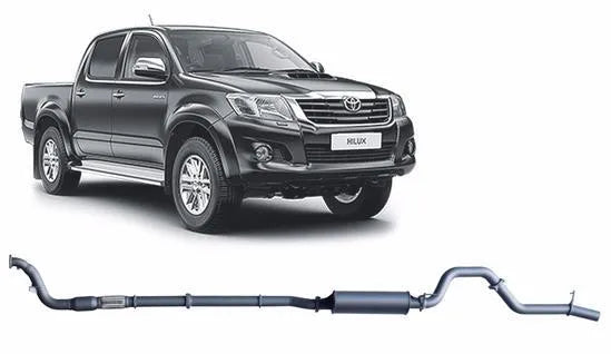 RedBack Exhausts RXD Turbo Back Exhaust System (Hilux 05-15) — fits Toyota Hilux An10 An20 An30 Series