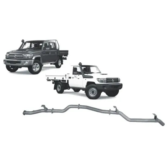 RedBack Exhausts RXD DPF Back Exhaust System (LandCruiser 79 Series 2016+) — fits Toyota Landcruiser 79 Series