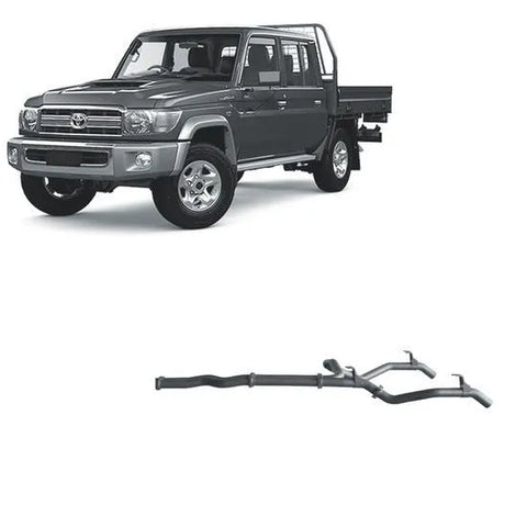 RedBack Exhausts RXD Twin DPF Back Exhaust System (LandCruiser 79 Series 2016+) — fits Toyota Landcruiser 79 Series
