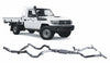 RedBack Exhausts RXD Twin Dump Pipe Back Exhaust System (LandCruiser 79 Series Single Cab 07-16)
