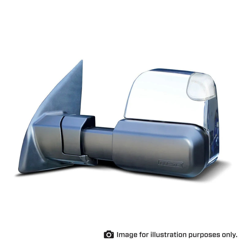 MSA 4x4 Towing Mirrors - Chrome, Electric, Indicators, Heated, Blind Spot (Everest 15-22)