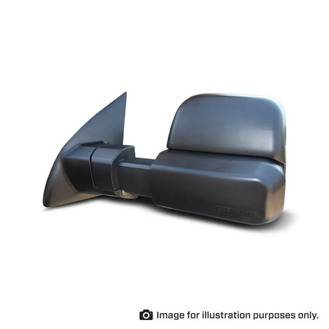 MSA 4x4 Towing Mirrors - Black, Electric, No Indicators (Landcruiser 200 Series) — fits Toyota Landcruiser 200 Seri...