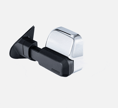 MSA 4x4 Towing Mirrors - Chrome, Manual, No Indicators (Colorado/D-Max 2012+)