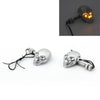 Motorcycle Skull Head Turn Signal Indicator Blinker 12V LED Amber Light Lamp Generic