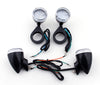 Harley Dyna Sportster Black Generic Turn Signal Light 41mm Relocation Clamp