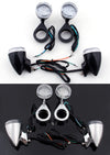 Harley Dyna Sportster Black Generic Turn Signal Light 41mm Relocation Clamp