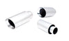 XForce 4in Round Double-Wall Angle-Cut Tip 2.5in Inlet,304 Stainless Steel