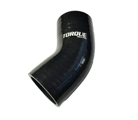 Torque Solution 45 Degree Silicone Elbow - 4 inch, Black