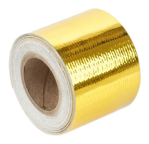 Torque Solution Gold Reflective Heat Tape - 2in x 15ft