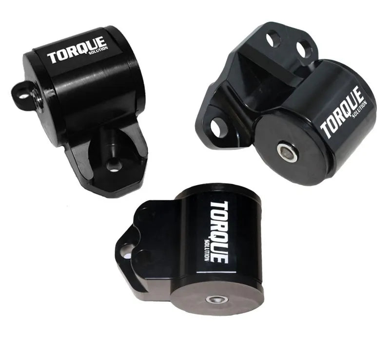 Torque Solution 3pc Billet Engine Mount Kit - 3 Bolt (Civic 92-95/Integra 94-01/Del Sol 93-97) — fits Honda Integra...