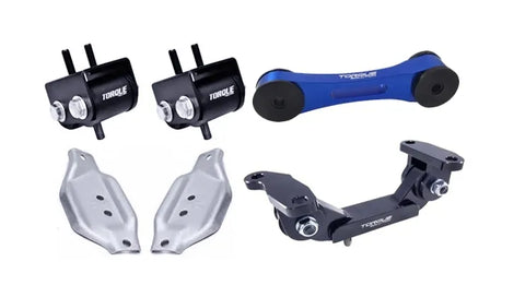 Torque Solution Engine, Transmission + Pitch Mount Kit w/ Mount Plates (WRX 01-14/STi 2002+) Blue — fits Subaru Imp...