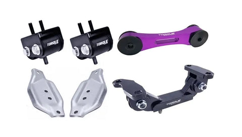 Torque Solution Engine, Transmission + Pitch Mount w/ Mount Plates (WRX 01-14/STi 2002+) Purple — fits Subaru Impreza