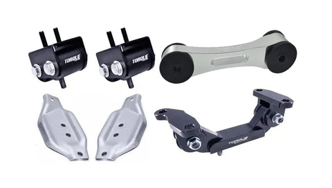 Torque Solution Engine, Transmission + Pitch Mount Kit w/ Mount Plates Subaru (WRX 01-14/STi 2002+) Silver — fits S...