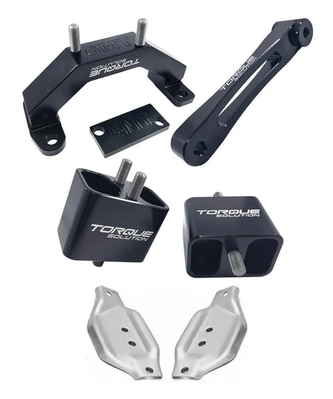 Torque Solution Engine, Transmission Mount Kit w/ Mount Plates (WRX 01-14/STi 2002+) Silver — fits Subaru Impreza