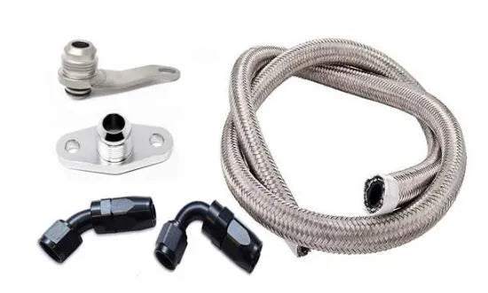 Torque Solution Garrett GT/GTX -10AN Turbo Oil Return Line Kit (Subaru EJ Engines) — fits Subaru Liberty Sedan GT