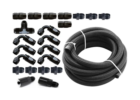 Torque Solution Braided Fuel Line Kit for -6 FPR (WRX 01-14/STI 01+)
