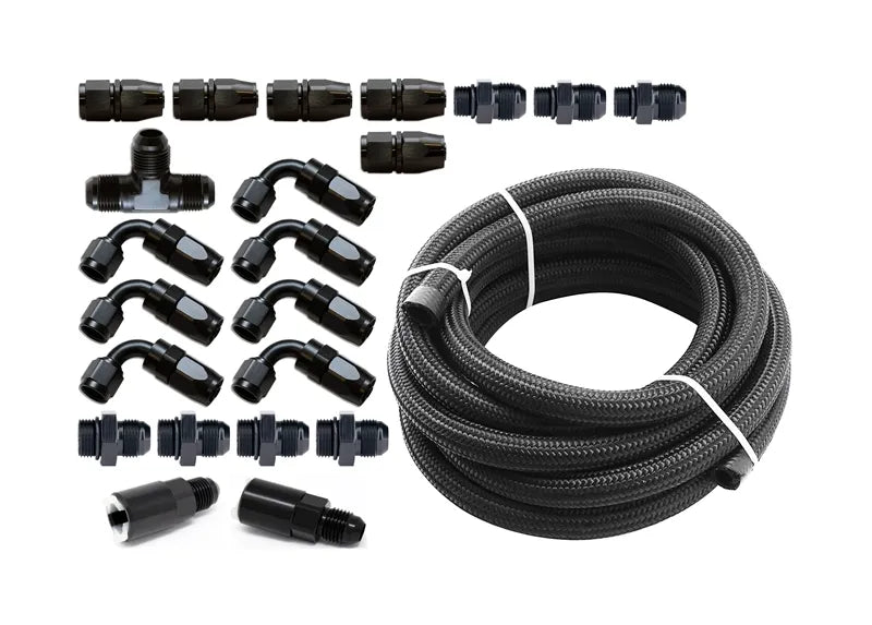 Torque Solution Braided Fuel Line Kit for -6 FPR (WRX 01-14/STI 01+)