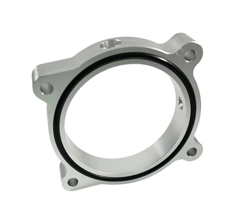 Torque Solution Throttle Body Spacer (Mustang GT 5.0L 11-16) Silver
