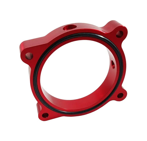 Torque Solution Throttle Body Spacer (Mustang GT 5.0L 11-16) Red