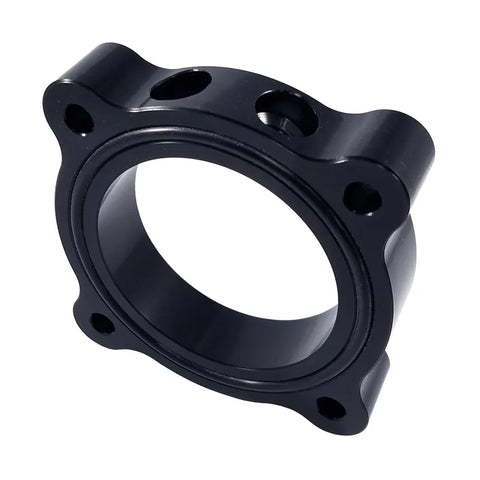 Torque Solution Throttle Body Spacer (Mustang Ecoboost 2015) Black