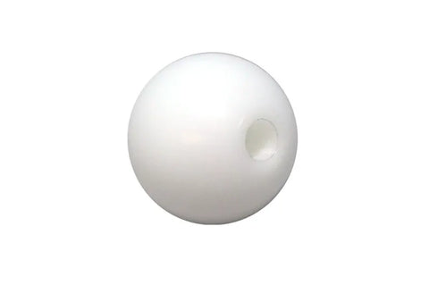 Torque Solution Delrin 50mm Round Shift Knob - 12x1.25 White