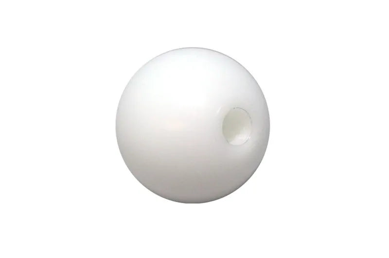 Torque Solution Delrin 50mm Round Shift Knob - 12x1.25 White