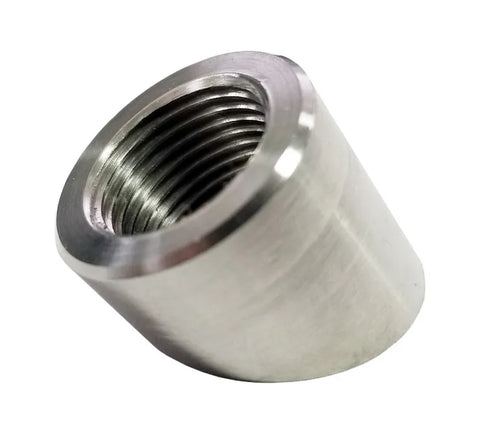 Torque Solution O2 Sensor Bung 60 Degree Angled - Stainless Steel