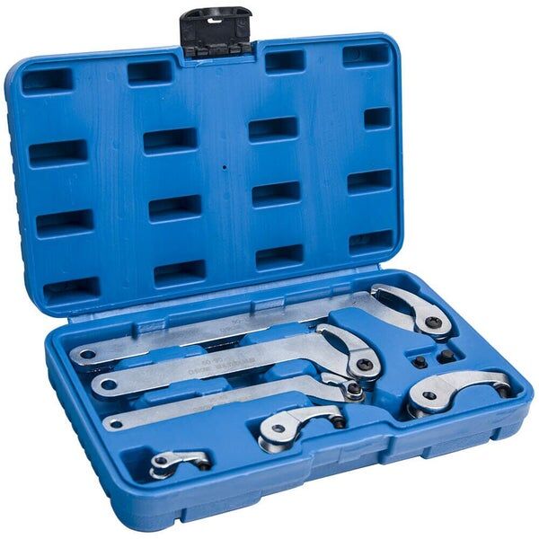 New Hook And Pin Wrench Spanner Tool Wrench Set Locking Nut Wrench 35mm-120mm