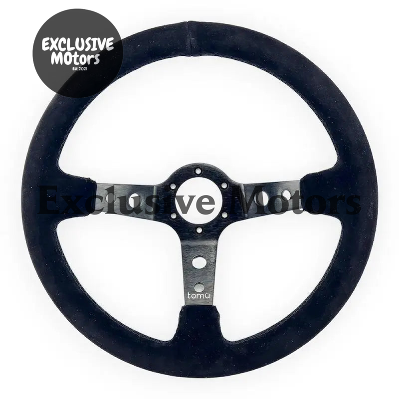 Black Spoke with Black Suede Steering Wheel